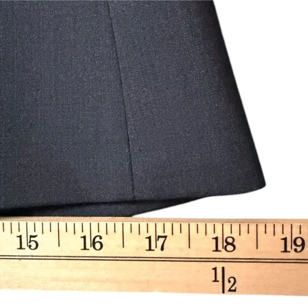 Theory Gabe B Tailor Stretch Wool Blazer Size 2 Dark Gray Single Button EUC
